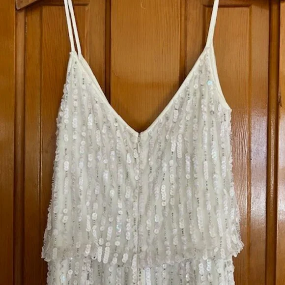 DB STUDIO Spaghetti Strap Sequin Blouson Jumpsuit Woman's Size 2 - Picture 7 of 16